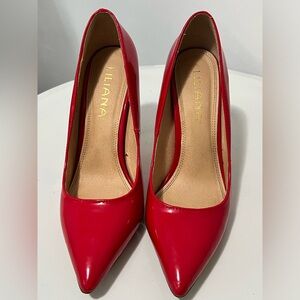 Liliana red pointed heels